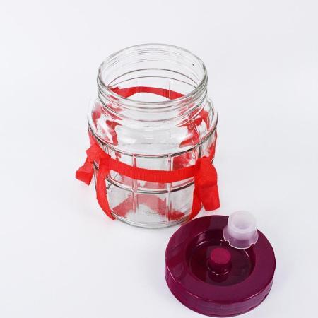 Банка (бутыль) стеклянная объёмом 5 литров с гидрозатвором