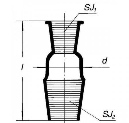 Переходник на шлиф, керн 29/32-муфта 24/29