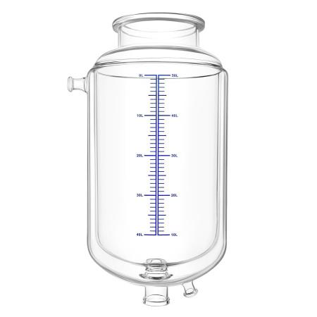 Реакционная колба для стеклянного реактора 50 л, c рубашкой, без крышки - В наличии