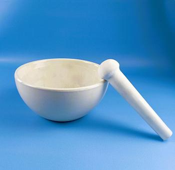 Ступка №6, диаметр 180 мм, высота 90 мм, фарфор, с пестиком, ГОСТ 9147-80 Ступка №6, диаметр 180 мм, высота 90 мм, фарфор, с пестиком, ГОСТ 9147-80