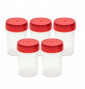 Контейнер для взятия проб 120 мл, с винтовой крышкой, нестерил, 300 шт/упак Контейнер для взятия проб 120 мл, с винтовой крышкой, нестерил, 300 шт/упак