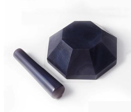 Ступка агатовая, диаметр 150 мм, с пестом