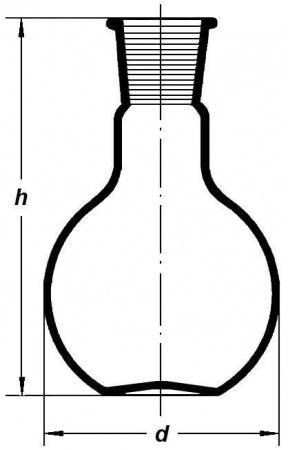 Колба плоскодонная П-1-10000, 10000 мл, шлиф 45/40