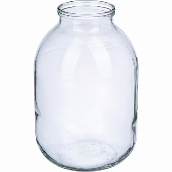 Банка стеклянная, 5 литров винная "Белая лоза" с гладким горлом