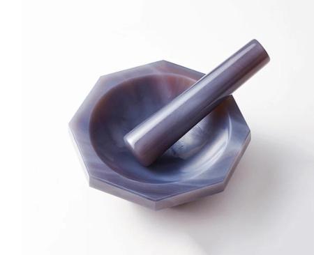 Ступка агатовая, диаметр 150 мм, с пестом