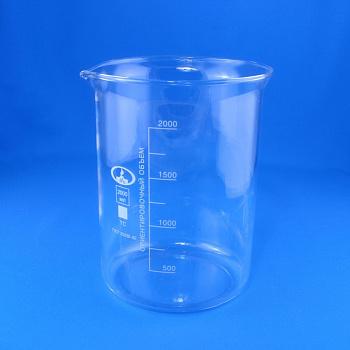 Стакан лабораторный низкий Н-1-2000, 2000 мл, градуированный Стакан лабораторный низкий Н-1-2000, 2000 мл, градуированный