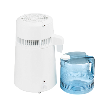 Электрический аквадистиллятор 1 л/ч, пластиковый белый корпус, пластиковый сборник, Arm