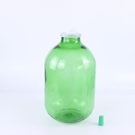 Банка 10 литров винная "Зелёная лоза" с винтовым горлом