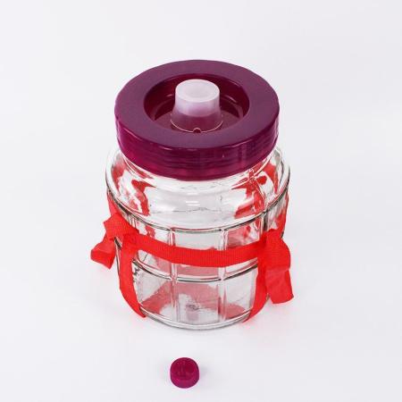 Банка (бутыль) стеклянная объёмом 5 литров с гидрозатвором