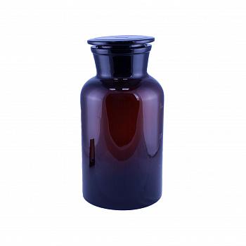 Склянка (штанглас) 5drops, 5000 мл, темное стекло, с притёртой пробкой, широкое горло