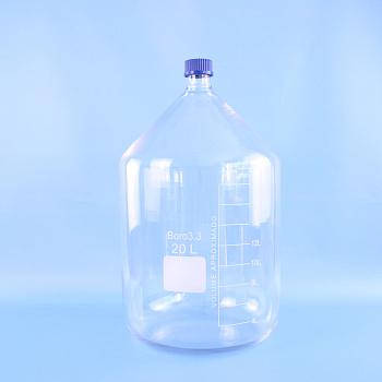 Банка для реактивов, 20000 мл, светлое стекло, градуированная Банка для реактивов, 20000 мл, светлое стекло, градуированная