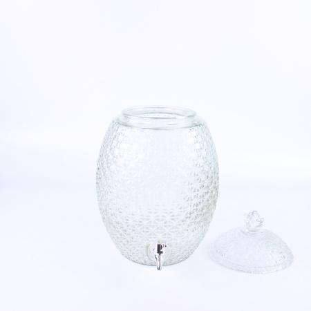 Лимонадница "Амфора" 10 литров, с декорированной граненной крышкой