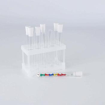 Пробирки цилиндрические 13 мл, 14х120мм, стекло, с силиконовой пробкой, 100 шт/упак