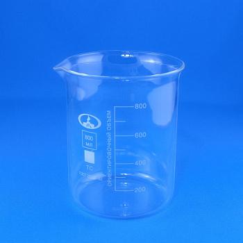Стакан лабораторный низкий Н-1-800, 800 мл, градуированный Стакан лабораторный низкий Н-1-800, 800 мл, градуированный