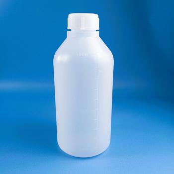 Бутылка, 1000 мл, ПЭ, узкое горло, градуированная, Lamaplast, 5 шт/упак Бутылка, 1000 мл, ПЭ, узкое горло, градуированная, Lamaplast, 5 шт/упак