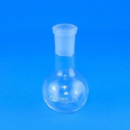 Колба плоскодонная П-1-50, 50 мл, шлиф 14/23 - В наличии