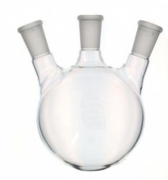 Колба трехгорлая КГУ-3-1-2000, 2000 мл, шлифы 29/32-14/23-14/23