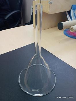 Уценка: Воронка лабораторная 5drops В-100, диаметр 100 мм, Boro 3.3, скол отвода Уценка: Воронка лабораторная 5drops В-100, диаметр 100 мм, Boro 3.3, скол отвода