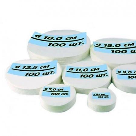 Фильтры обеззоленные "Синяя лента", диаметр 70 мм, 100 шт/упак