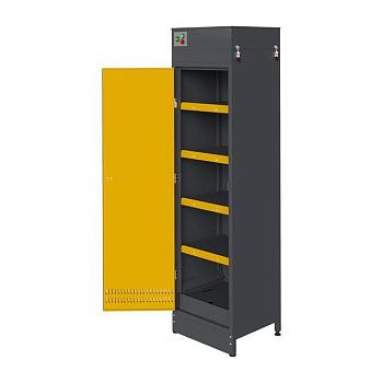 Шкаф ЛВЖ, 530x450x1950 мм, для хранения химических реактивов, металл., корпус, со встроенным фильтром