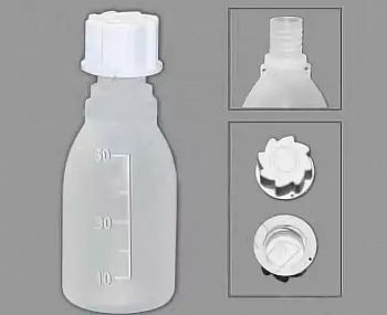 Бутылка, 100 мл, ПЭ, узкое горло, градуированная, Kartell