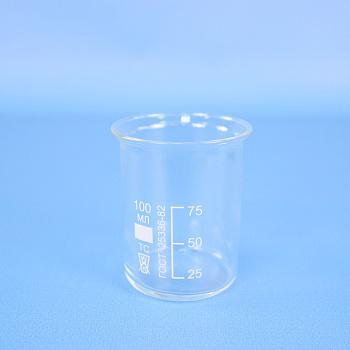 Стакан лабораторный низкий Н-2-100, 100 мл, без носика (ГОСТ 25336-82) Стакан лабораторный низкий Н-2-100, 100 мл, без носика (ГОСТ 25336-82)
