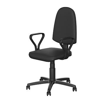 Кресло 600х600х960-1090 мм, полиуретан., каркас, регулировка сиденья 460-580 мм, с подлокотниками