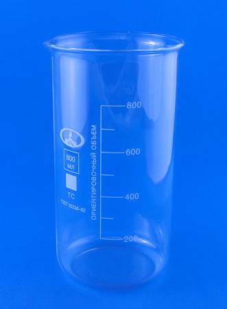 Стакан лабораторный высокий В-1-800, 800 мл, градуированный - В наличии