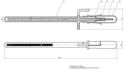 Реометр стеклянный, 404 мм, 1 шт (ТУ 25-11-1079-75)