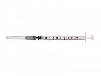 Шприц инсулиновый 3-х компонетный, 1 мл, с надетой иглой 27G (0,4*13) 3600 шт/короб