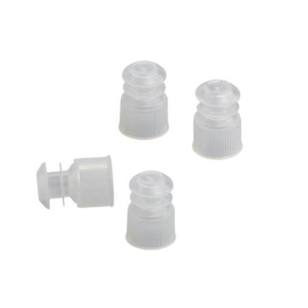 Пробки для пробирок диаметром 16 мм, пэт, бесцветные, 500 шт/упак - В наличии