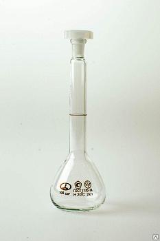 Колба мерная 2а-100-2, 100 мл, 2 класс точности, пластиковая пробка, без шлифа, 1 шт/упак