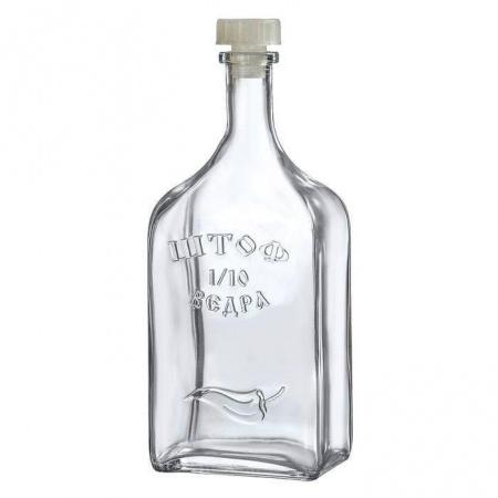 Стеклянный штоф "Старорусский" на 1,2 литра - Под заказ