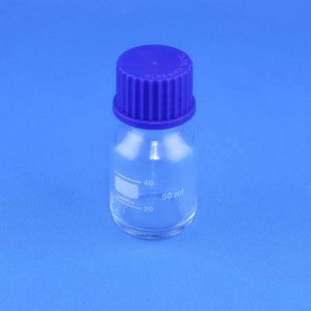 Банка для реактивов, 50 мл, светлое стекло, градуированная - В наличии