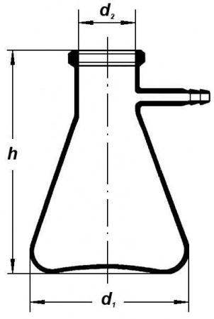 Колба Бунзена, 5000 мл, без шлифа