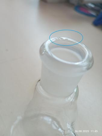 Уценка: Колба Бунзена, 250 мл, шлиф 19/26, микросколы края шлифа