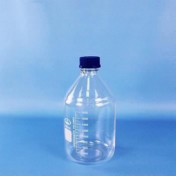 Банка для реактивов, 2000 мл, светлое стекло, градуированная Банка для реактивов, 2000 мл, светлое стекло, градуированная