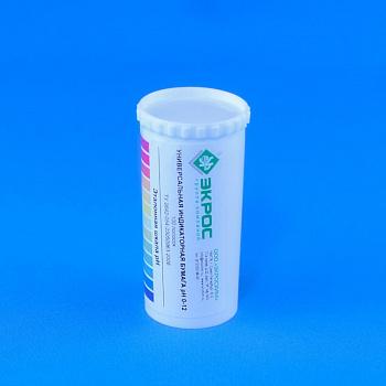 Индикаторная бумага (лакмусовая), pH 0-12, универсальная, 100 полосок в тубе, 1 шт