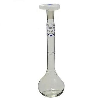 Колба мерная 2а-25-2, 25 мл, 2 класс точности, пластиковая пробка, без шлифа