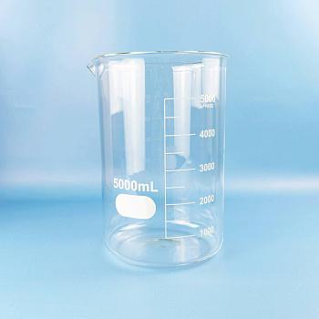 Стакан лабораторный низкий 5drops Н-1-5000, 5000 мл, стекло Boro 3.3, градуированный Стакан лабораторный низкий 5drops Н-1-5000, 5000 мл, стекло Boro 3.3, градуированный