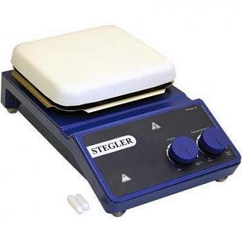 Мешалка магнитная до 20 л "STEGLER" до 350 °C, 1800об/мин, 150х150 мм