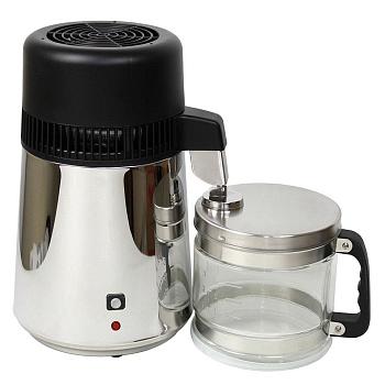 Электрический аквадистиллятор 1 л/ч, металлический корпус, стеклянный сборник